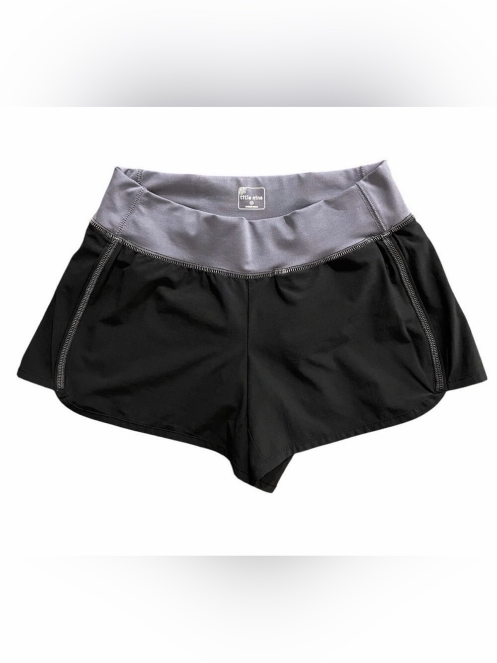 Title Nine 4” Running Shorts Black Gray XS Liner Athletic Workout Gym Outdoors